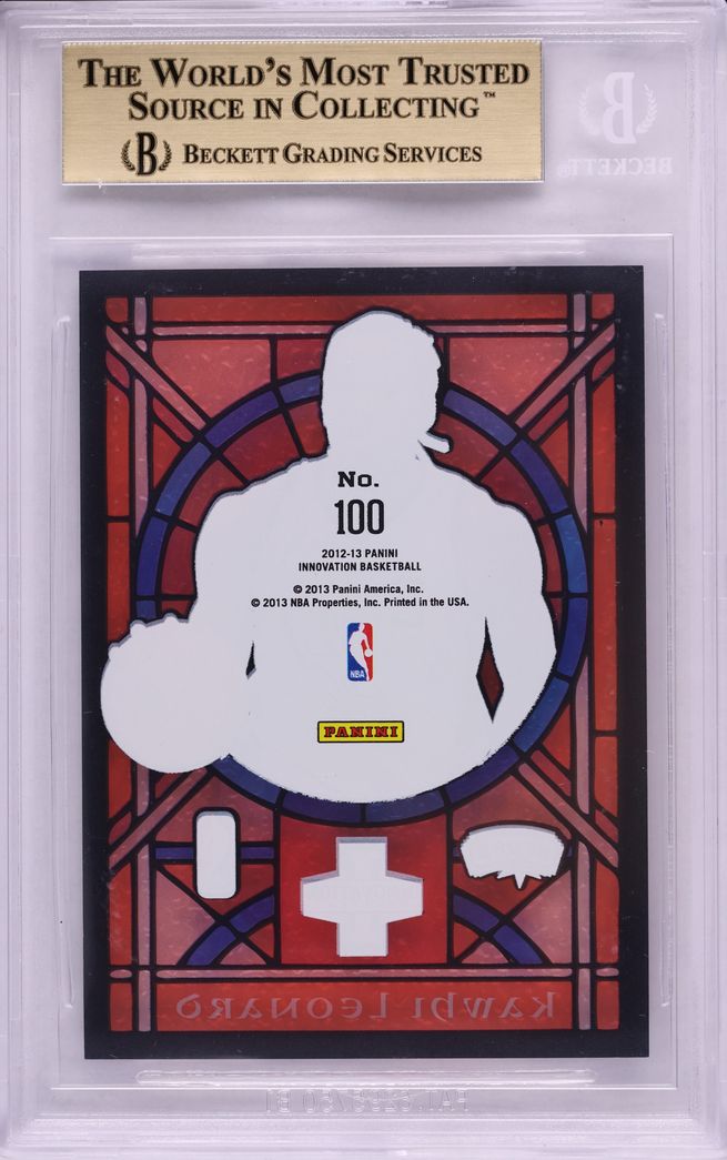 2012 Panini Innovation Stained Glass Kawhi Leonard ROOKIE #100 BGS 10 PRISTINE