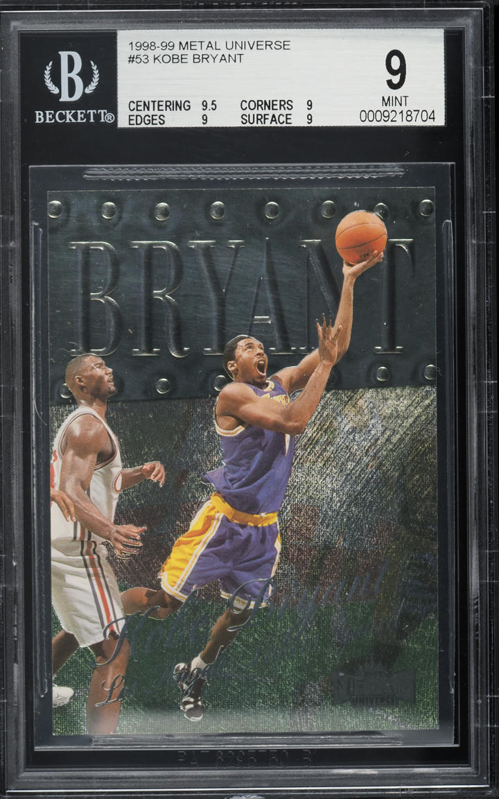 1998 Metal Universe Kobe Bryant #53 BGS 9 MINT