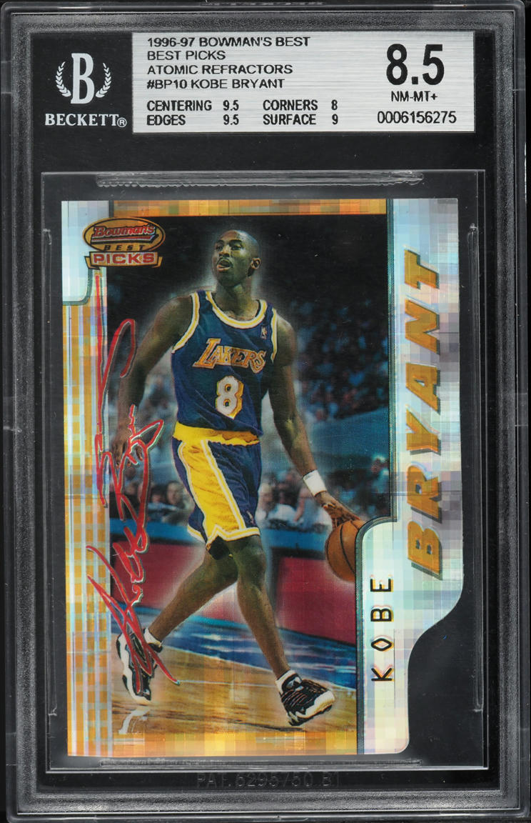 1996 Bowman's Best Picks Atomic Refractor Kobe Bryant ROOKIE #BP10