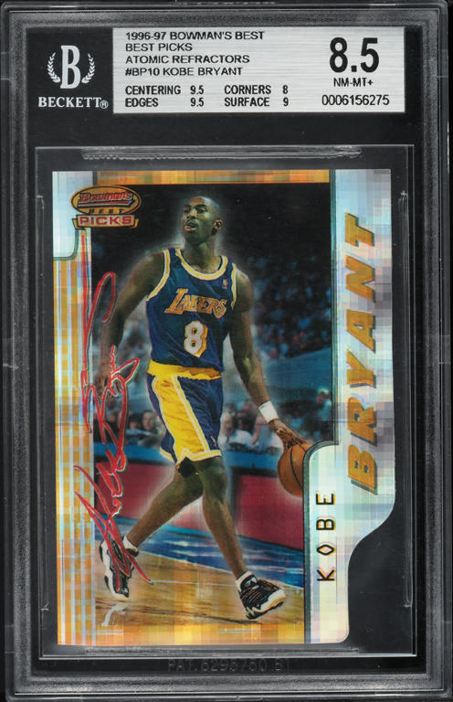 1996 Bowman's Best Picks Atomic Refractor Kobe Bryant ROOKIE #BP10