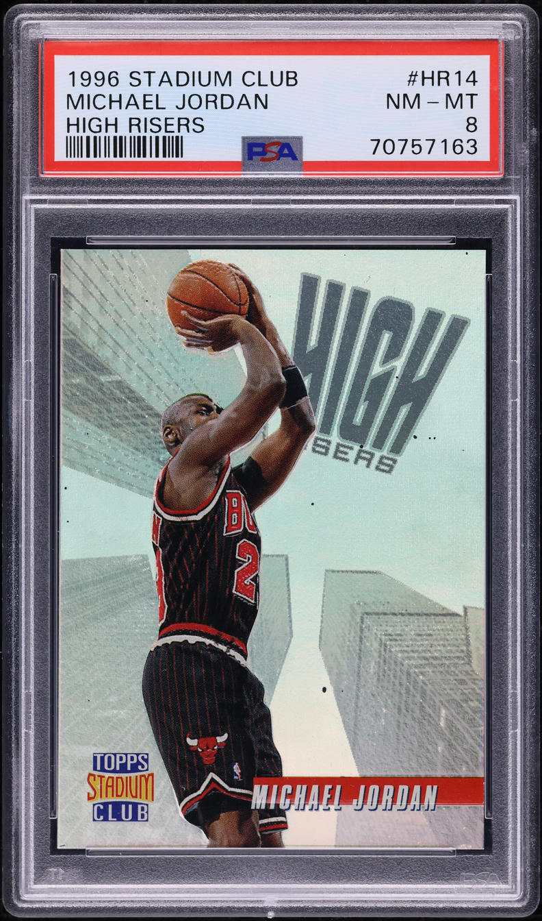 1996 Stadium Club High Risers Michael Jordan #HR14 PSA 8 NM-MT