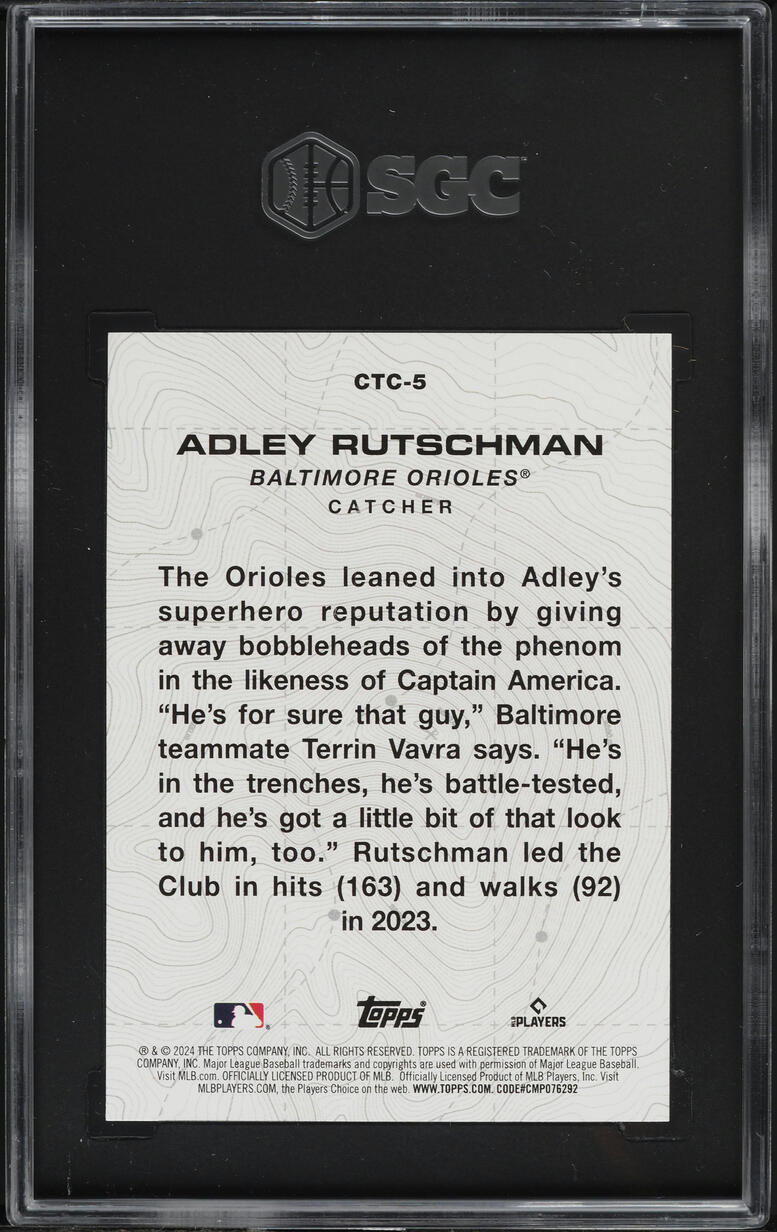 2024 Topps City To City Adley Rutschman #CTC-5 SGC 10 GEM MINT