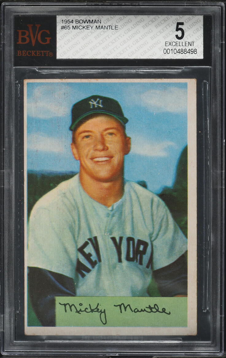 1954 Bowman Mickey Mantle #65 BVG 5 EX