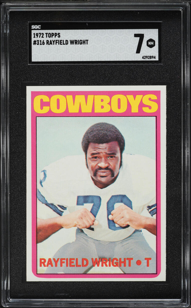 1972 Topps Football Rayfield Wright #316 SGC 7 NRMT