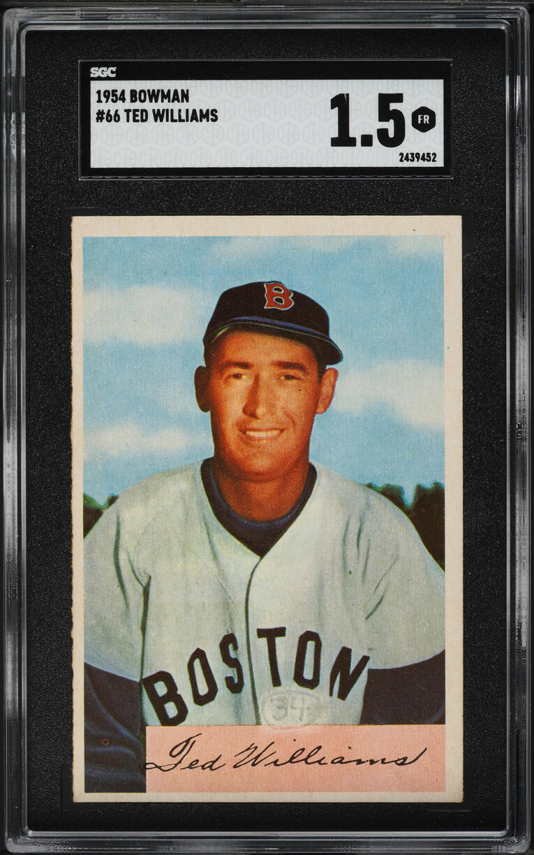 1954 Bowman Ted Williams #66 SGC 1.5 FR
