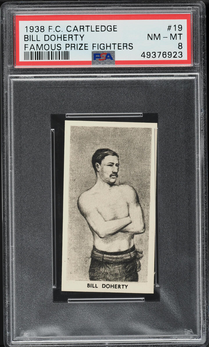 1938 F.C. Cartledge Famous Prize Fighters Boxing Bill Doherty #19 PSA 8 ...