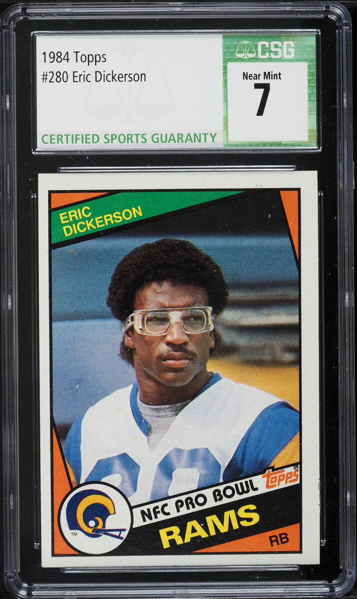 1984 Topps Football Eric Dickerson ROOKIE #280 CSG 7 NRMT