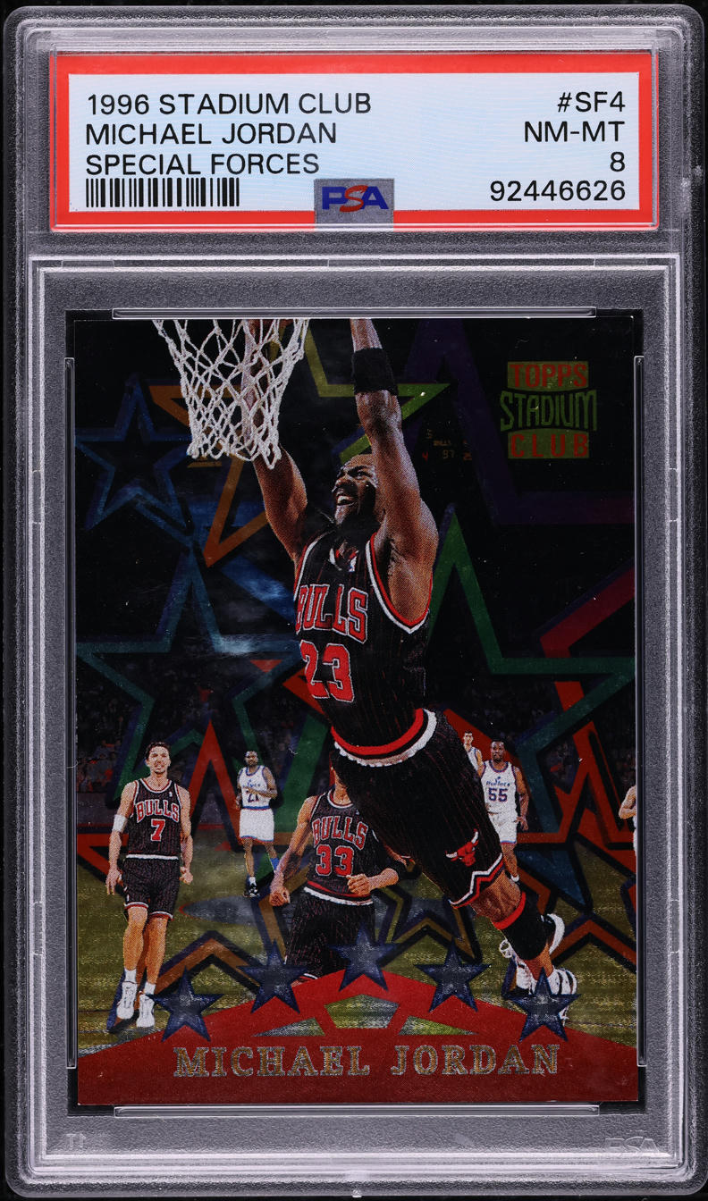 1996 Stadium Club Special Forces Michael Jordan #SF4 PSA 8 NM-MT