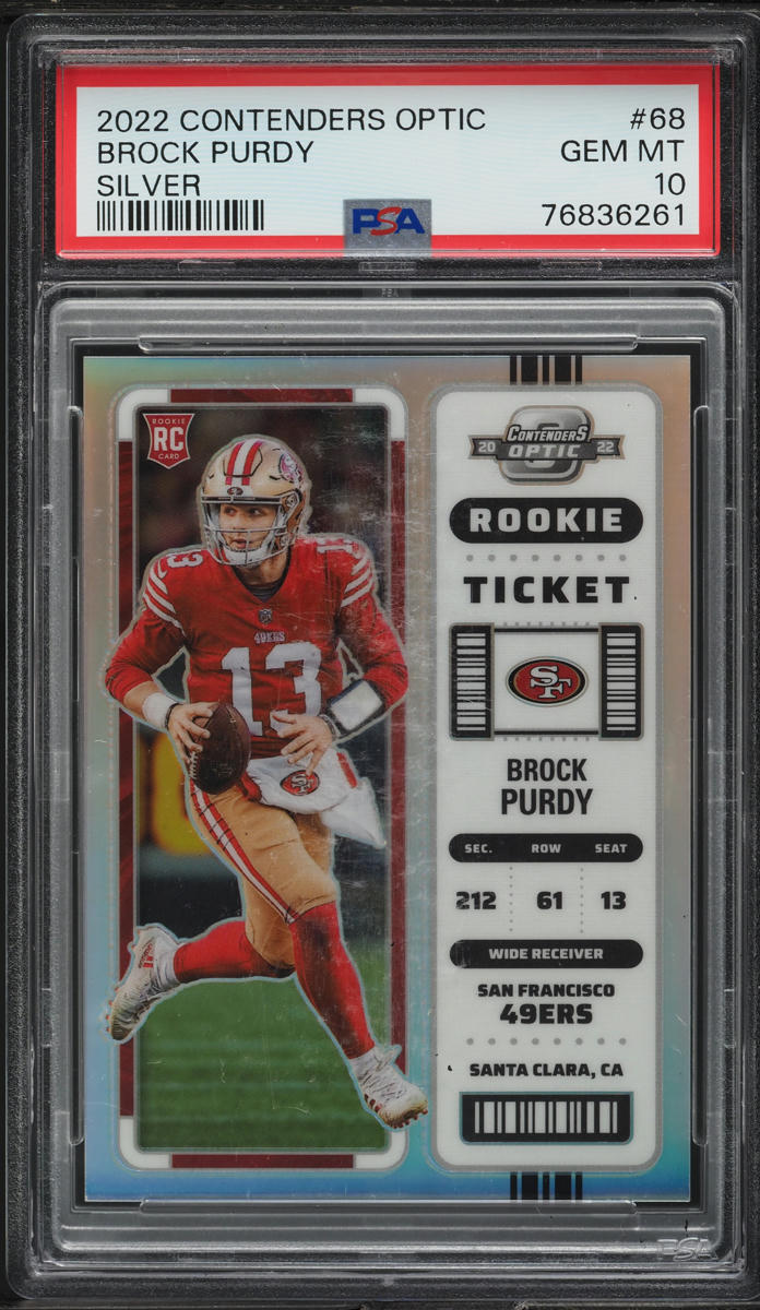 2022 Panini Contenders Optic Silver Brock Purdy ROOKIE #68 PSA 10 GEM MINT