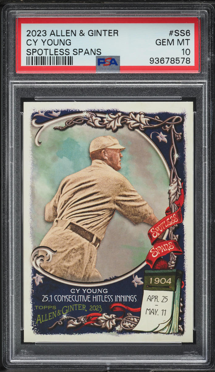 2023 Topps Allen & Ginter Spotless Spans Cy Young #SS-6 PSA 10 GEM MINT