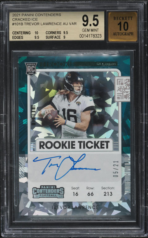 2021 Panini Contenders Cracked Ice Trevor Lawrence ROOKIE AUTO /21