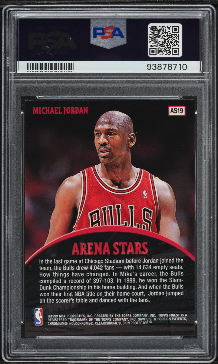 1998 Finest Arena Stars Michael Jordan #AS19 PSA 9 MINT