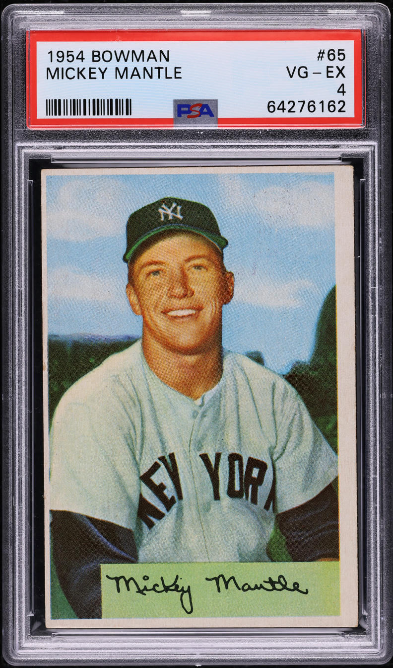 1954 Bowman Mickey Mantle #65 PSA 4 VGEX