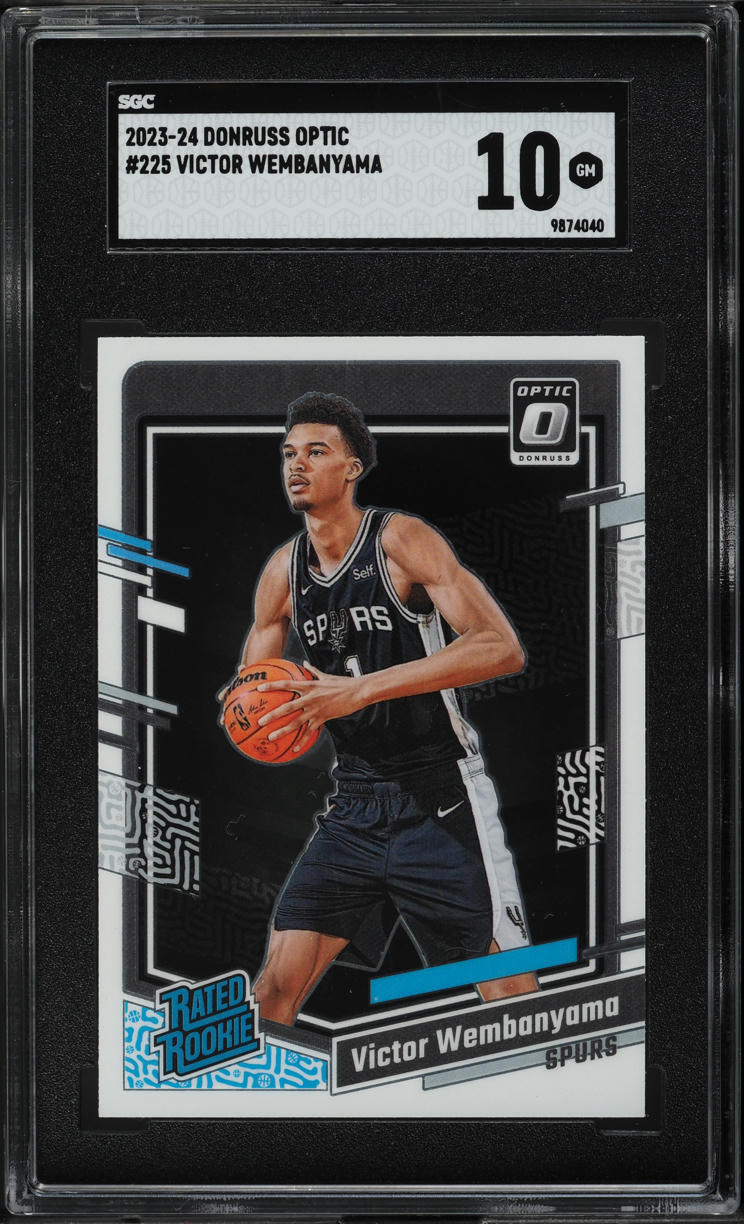 2023 Donruss Optic Victor Wembanyama ROOKIE #225 SGC 10 GEM MINT