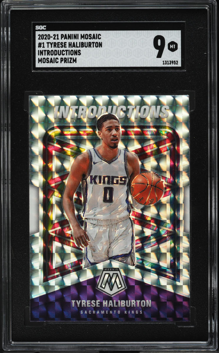 2020 Panini Mosaic Introductions Prizm Tyrese Haliburton ROOKIE #1 SGC 9 MINT
