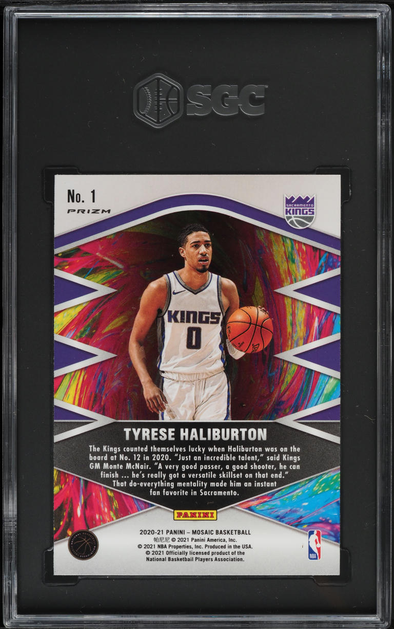 2020 Panini Mosaic Introductions Prizm Tyrese Haliburton ROOKIE #1 SGC 9 MINT