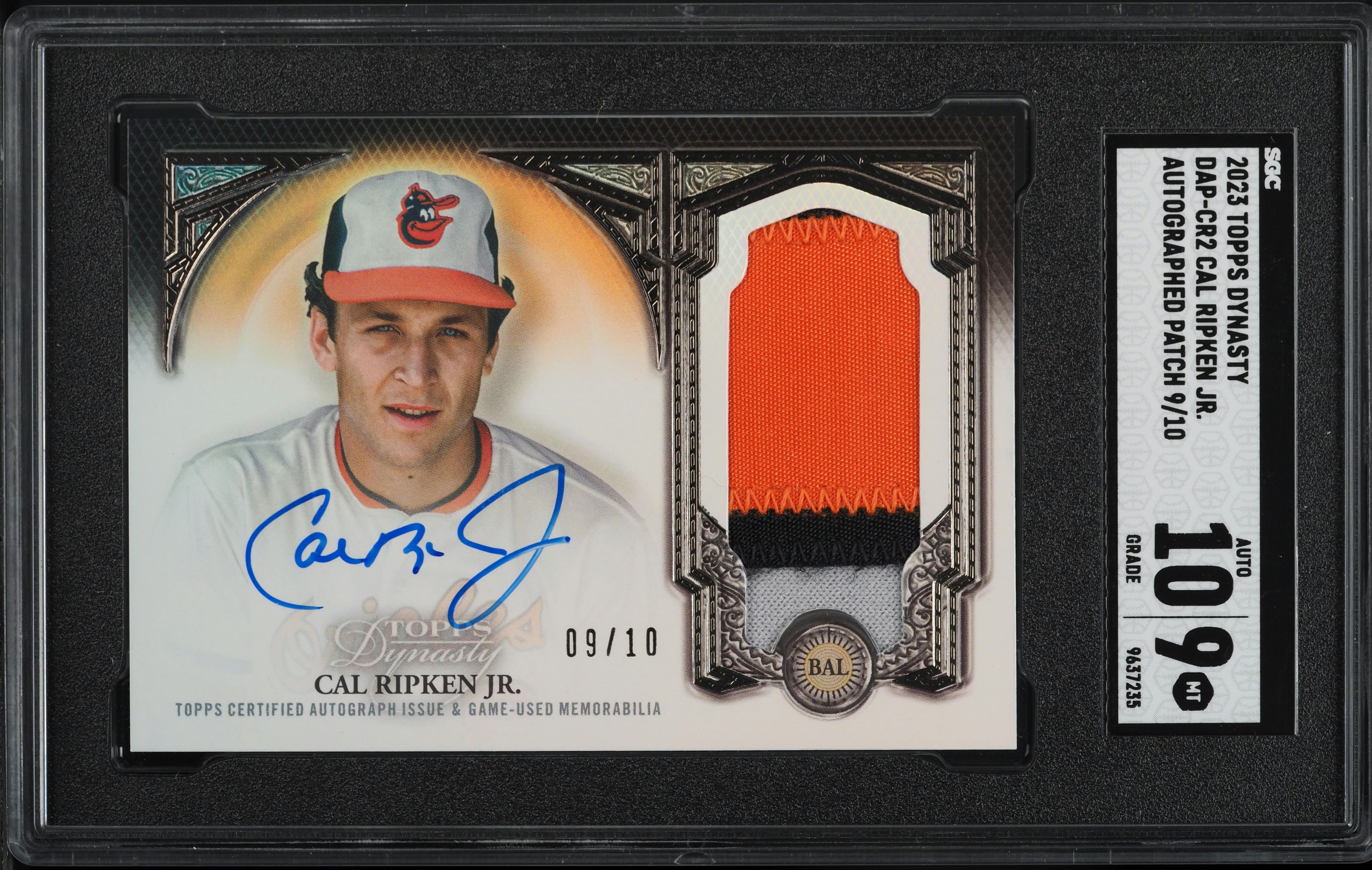 2023 Topps Dynasty Cal Ripken Jr. PATCH AUTO /10 #DAP-CR2 SGC 9
