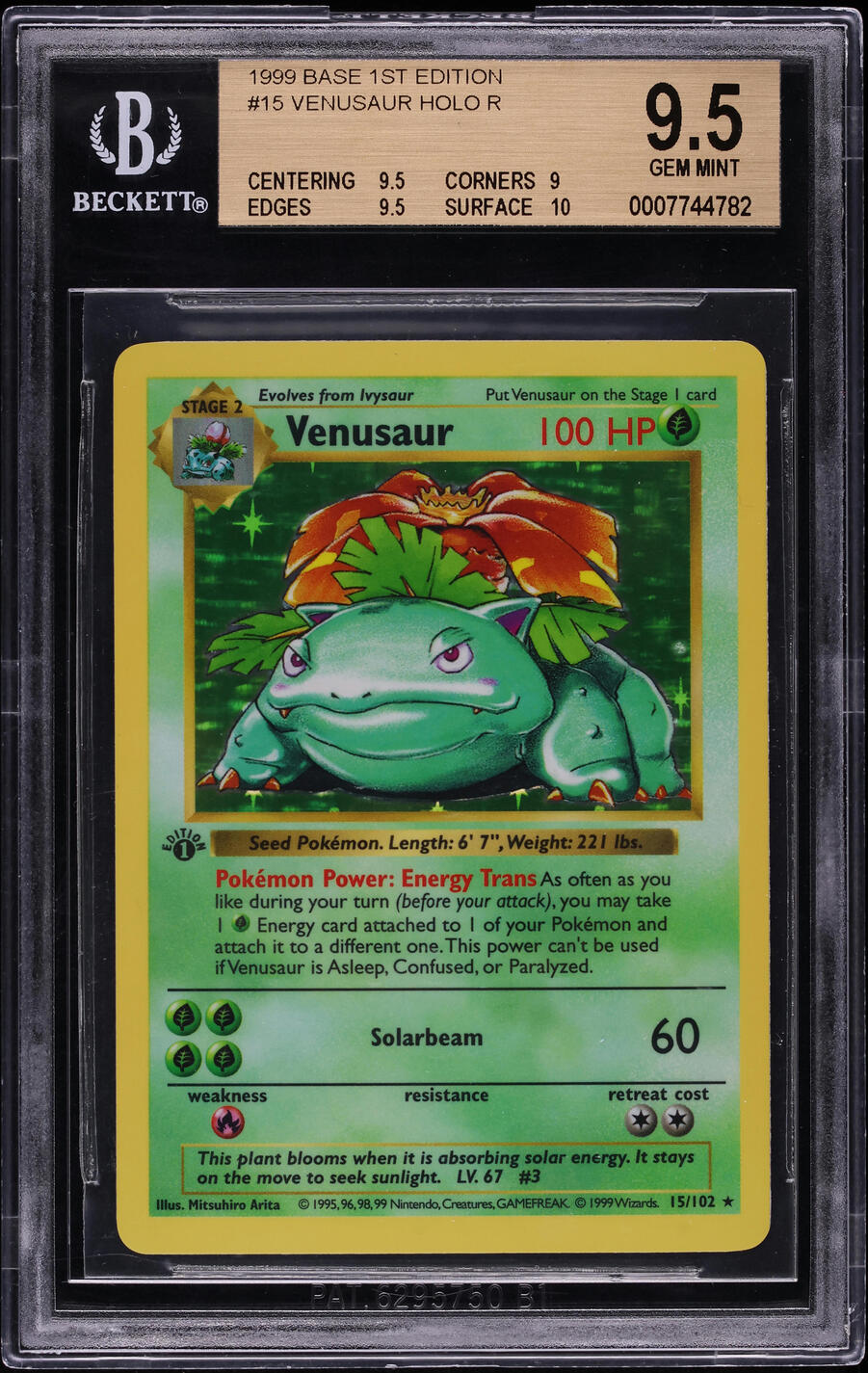 venusaur pokemon card 1995 venusaur pokemon card 1995 Venusaur Holo Rare 15/102 Base Set Pokmon Cards   CollexyLux  CollexyLux.dk