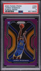2020 Panini Prizm Purple James Wiseman ROOKIE /99 #268 PSA 9 MINT