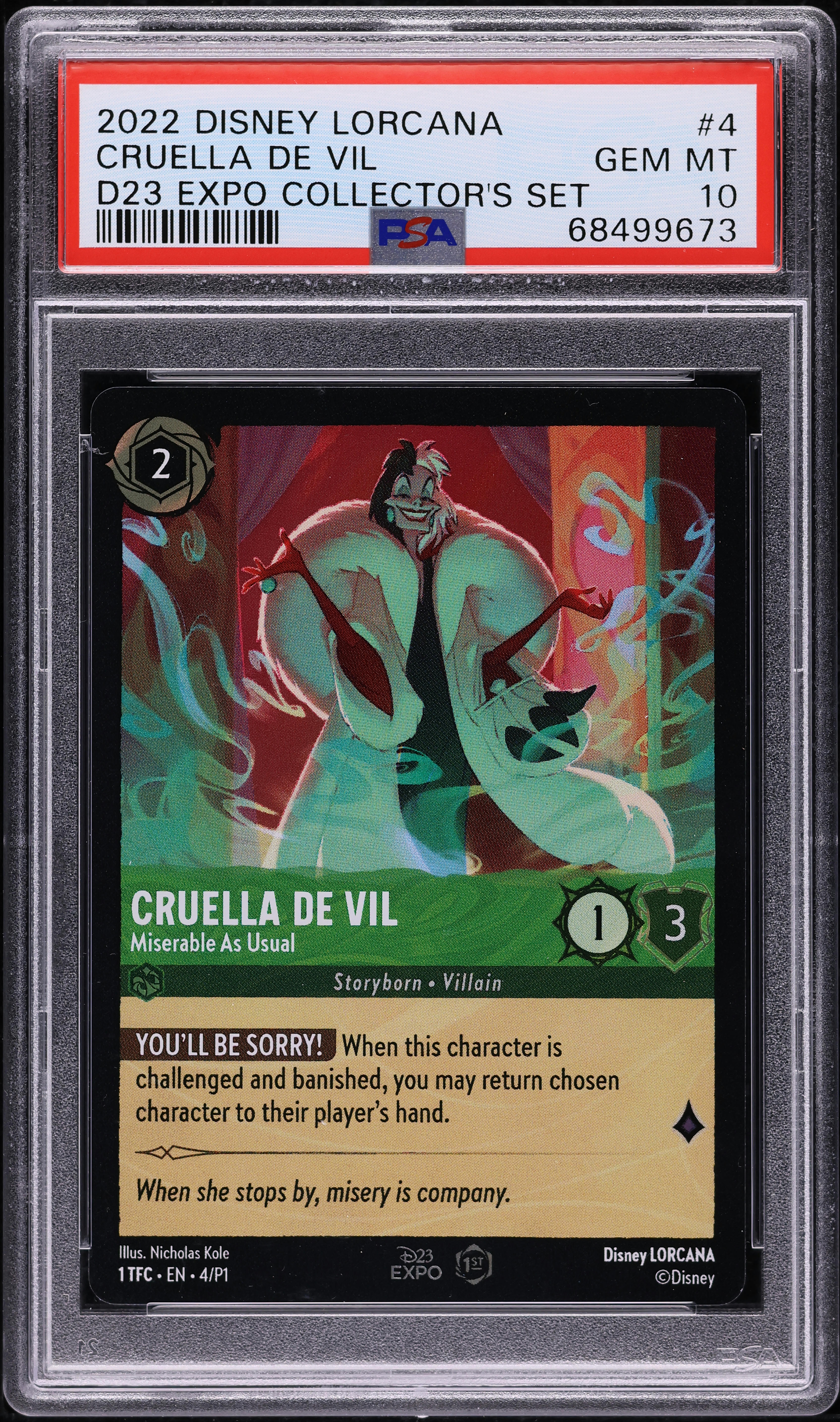 2022 Disney Lorcana Promo D23 Expo Collector's Set Cruella De Vil