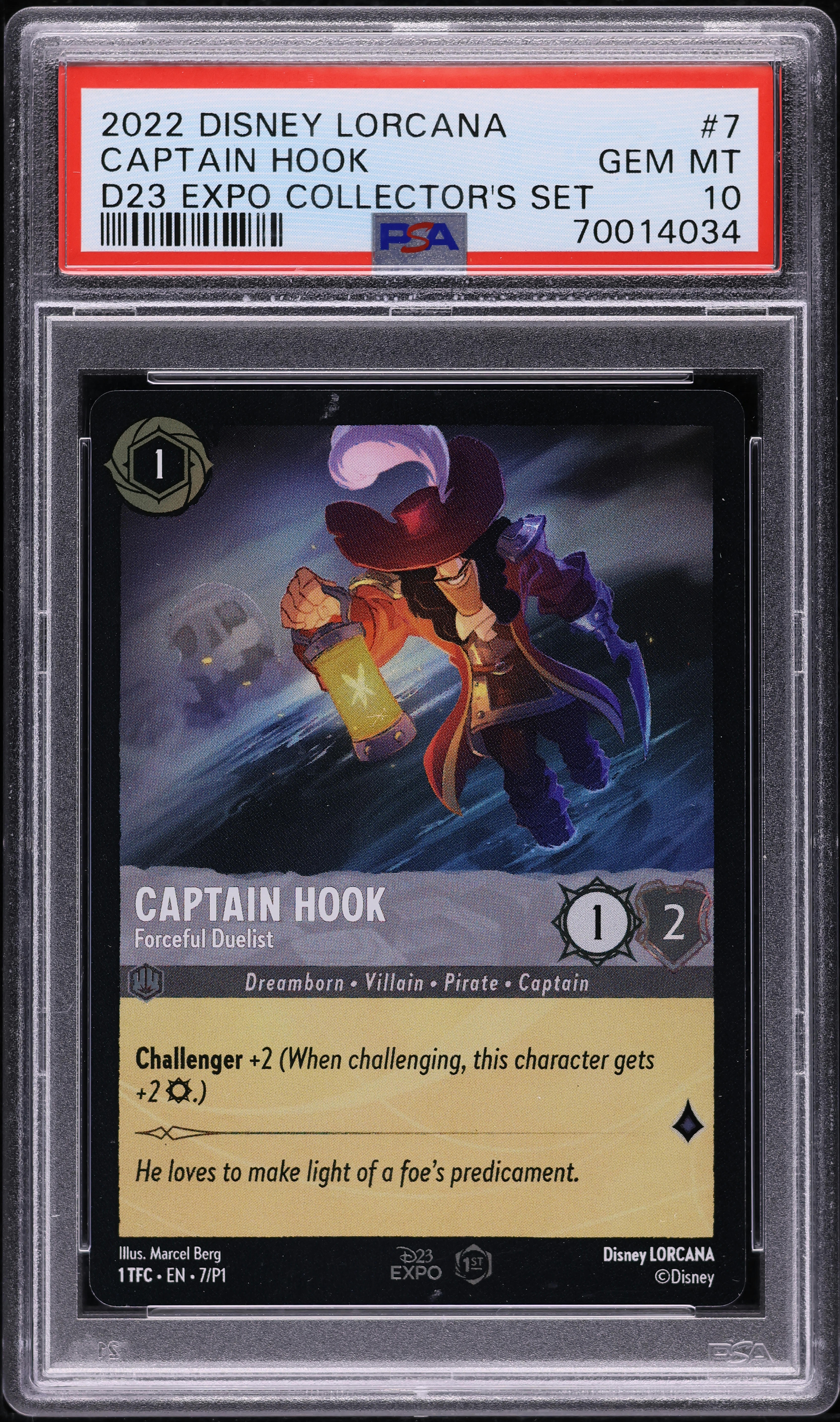 2022 Disney Lorcana Promo D23 Expo Collector's Set Captain Hook #7