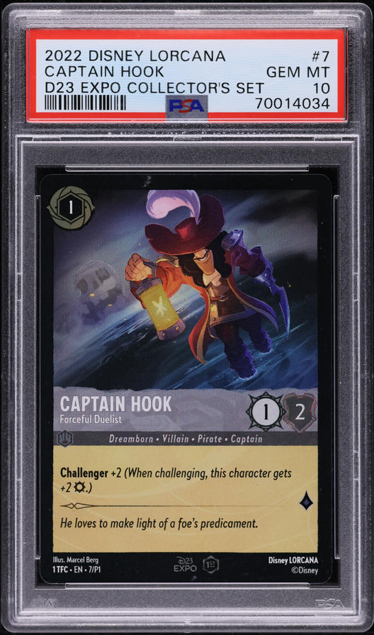 2022 Disney Lorcana Promo D23 Expo Collector's Set Captain Hook #7