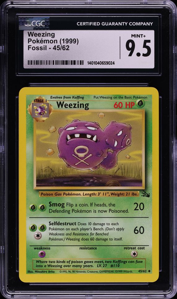 2005 Pokemon EX Deoxys Reverse Holo Weezing #51 CGC 8.5 NM-MT+ on