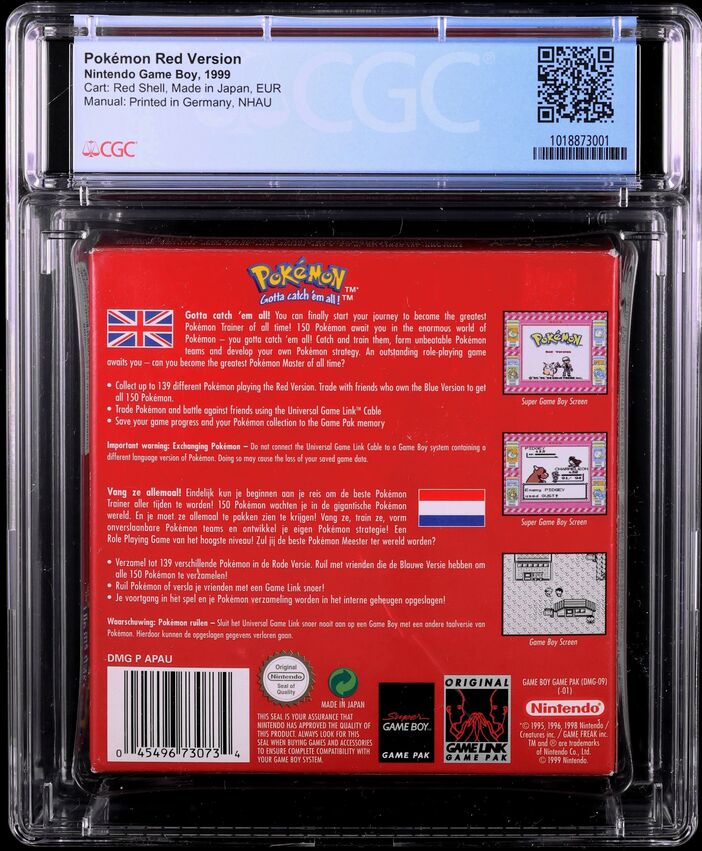 Pokemon Red Version (Nintendo Game Boy) CGC 9.2 CIB Complete In Box
