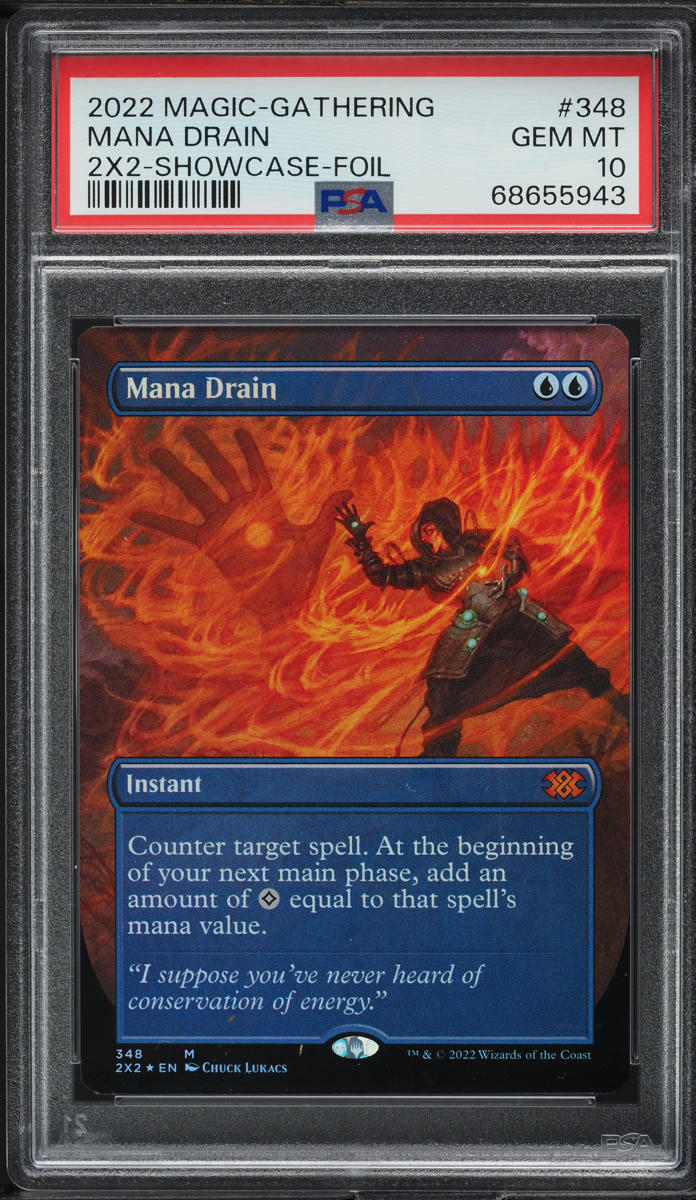 2022 Magic The Gathering MTG Double Masters Showcase Foil Mana Drain PSA 10 GEM