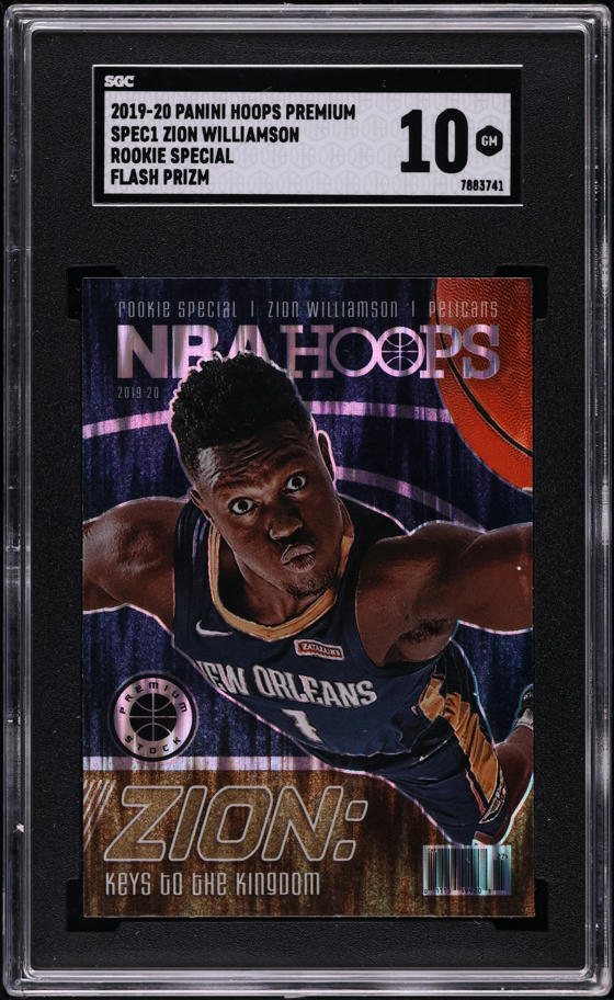 2019 Panini Hoops Premium Stock Flash Prizm Zion Williamson ROOKIE