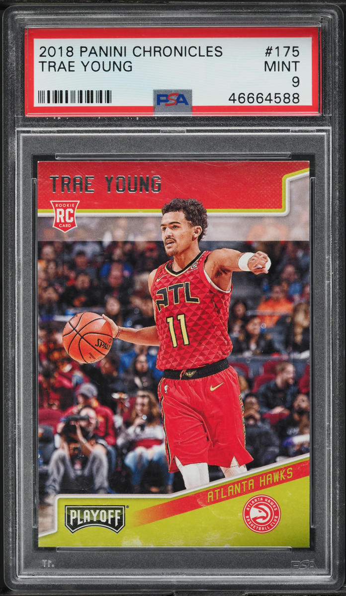 2018 Panini Chronicles Playoff Trae Young ROOKIE #175 PSA 9 MINT