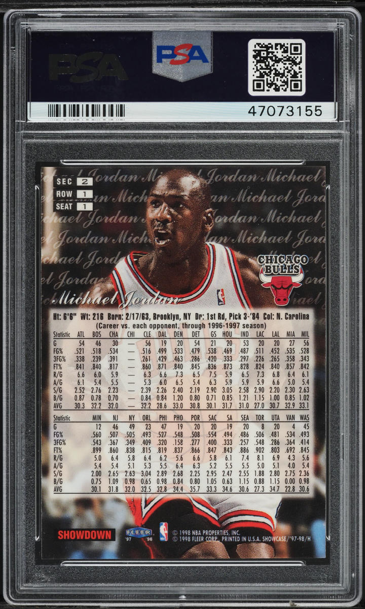 1997 Flair Showcase Row 1 Michael Jordan #1 PSA 9 MINT