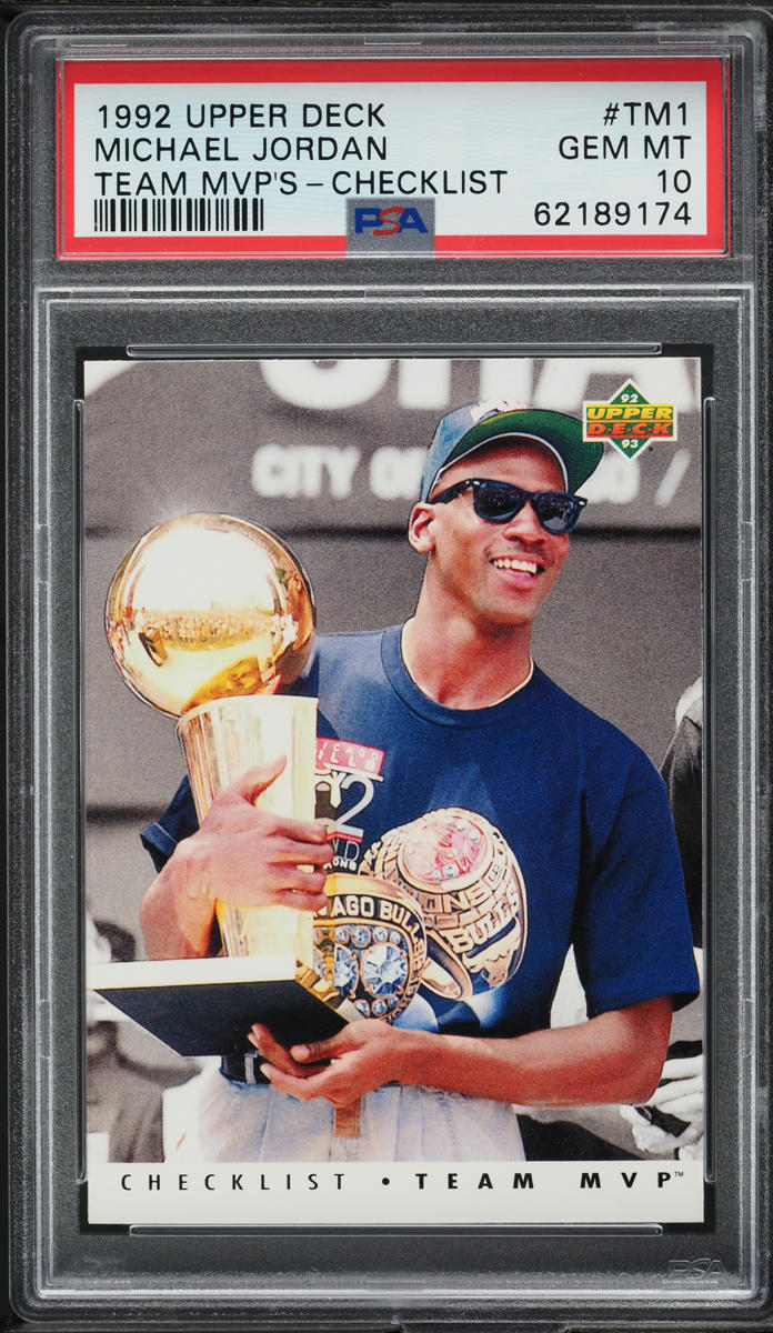 1992 Upper Deck Team MVP's Michael Jordan #TM1 PSA 10 GEM MINT