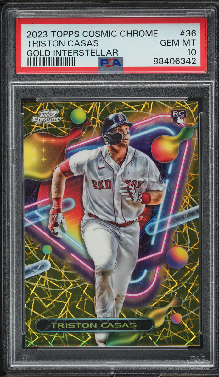 2023 Topps Cosmic Chrome Gold Interstellar Triston Casas ROOKIE /50 #36 PSA 10