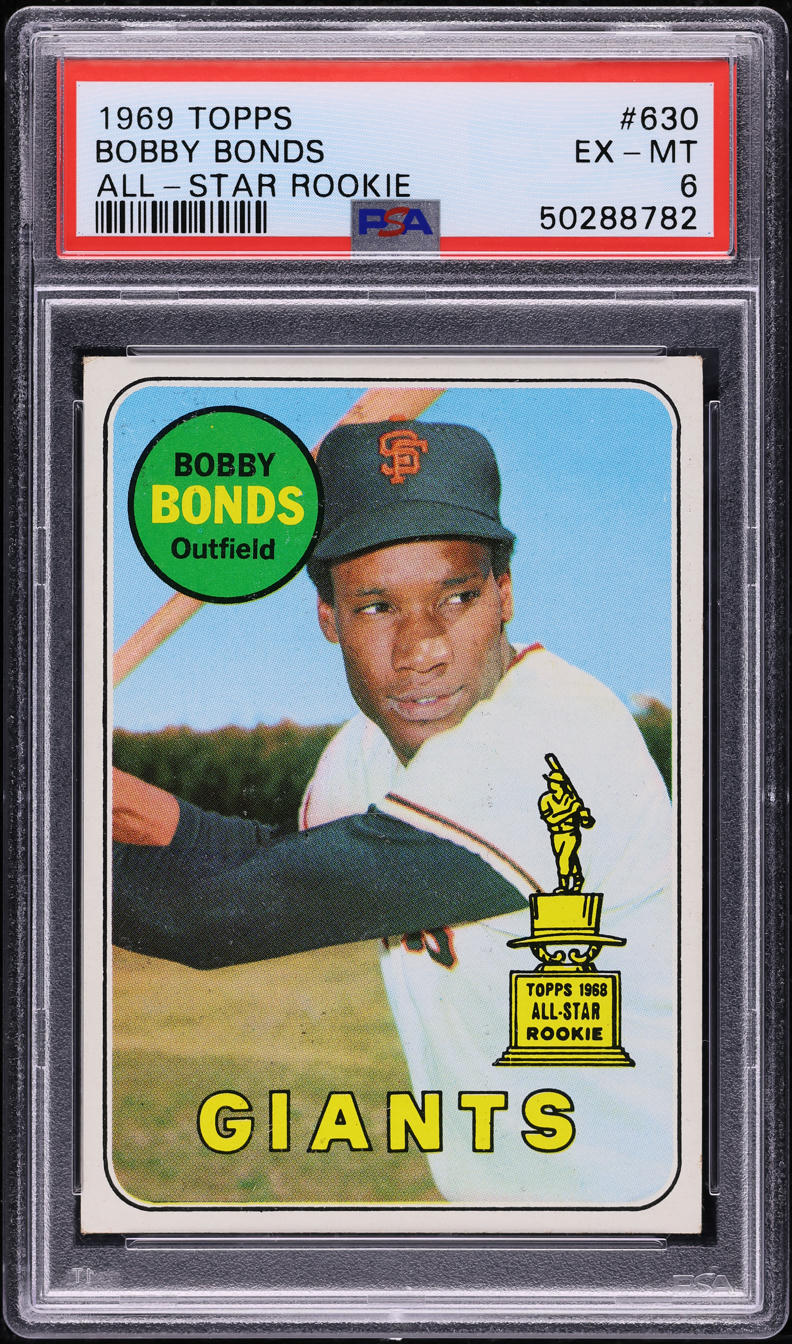 1969 Topps Bobby Bonds ROOKIE #630 PSA 6 EXMT
