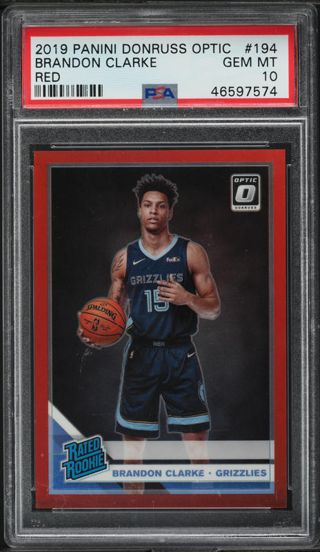 2019 Panini Prizm Brandon Clarke ROOKIE #266 PSA 10 GEM MINT on
