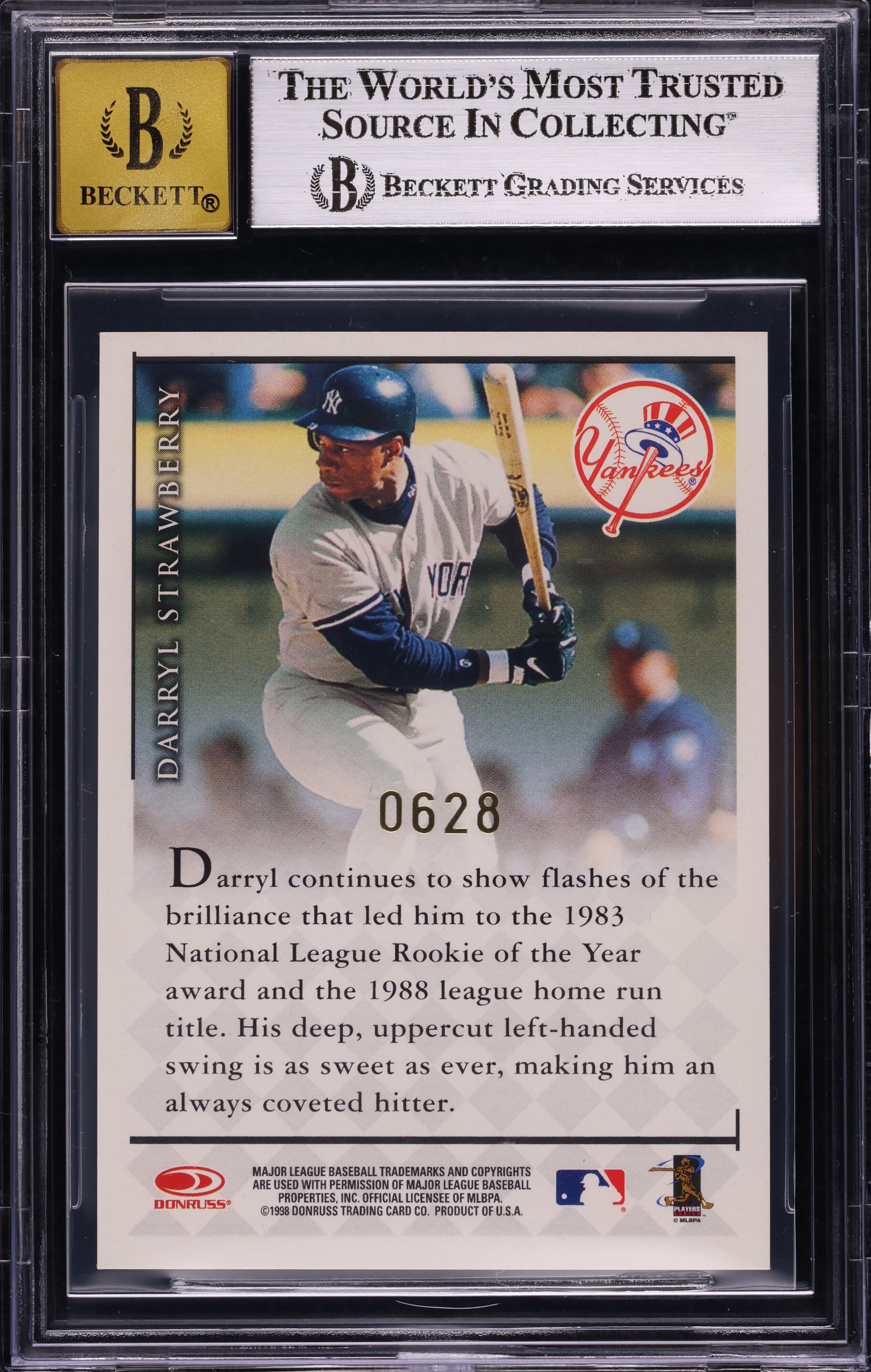 0 Darryl Donruss Strawberry Signature - Series Autographs Press 