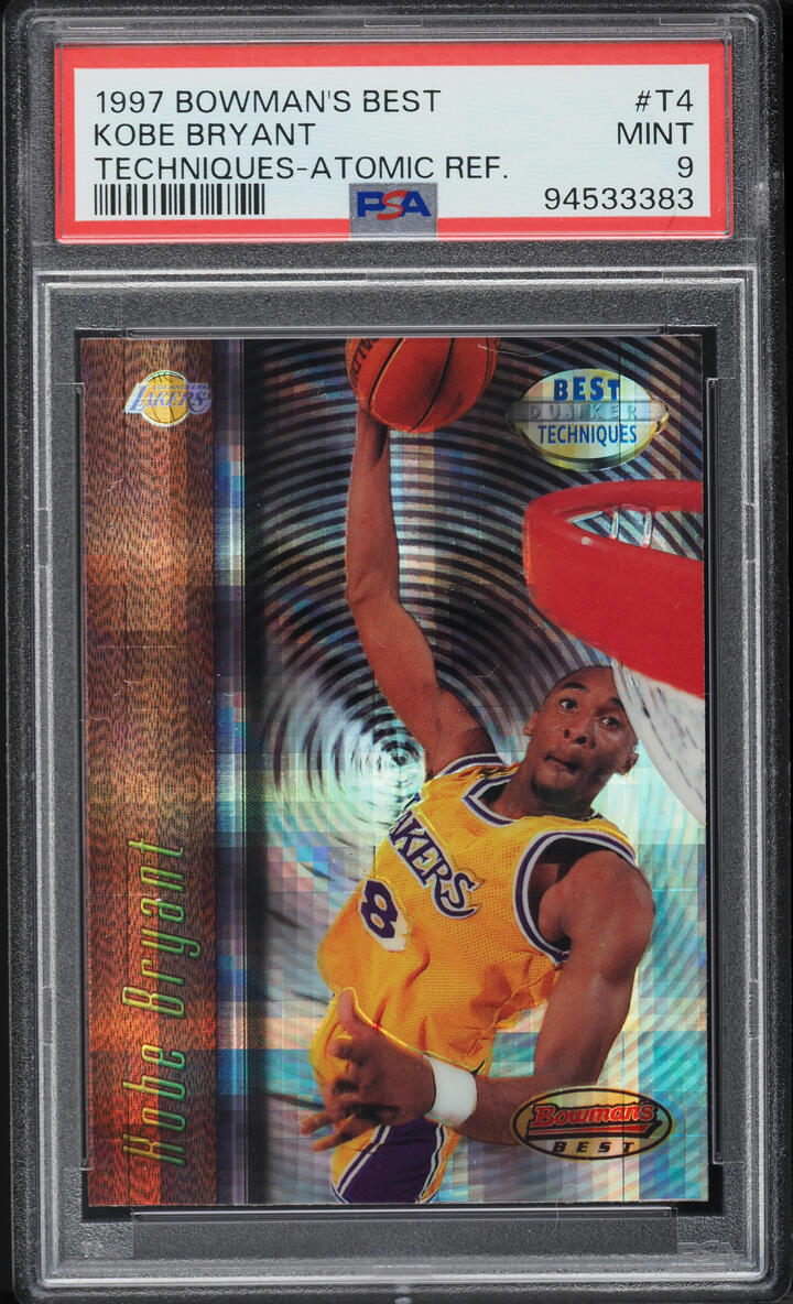 1997 Bowman's Best Techniques Atomic Refractor Kobe Bryant #T4 PSA