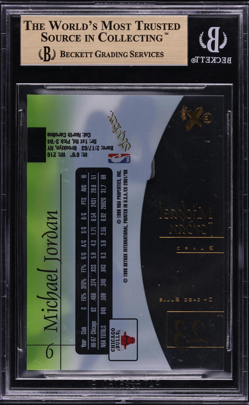1997 Skybox E-X2001 Michael Jordan #9 BGS 9.5 GEM MINT