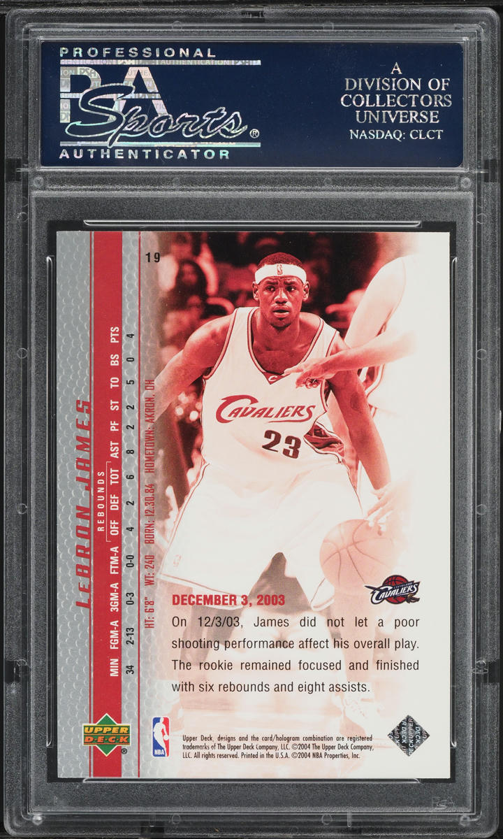 2003 Upper Deck Phenomenal Beginning LeBron James ROOKIE #19 PSA 10 GEM MINT