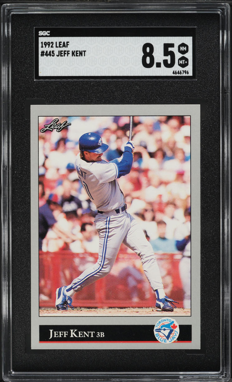 1992 Leaf Jeff Kent ROOKIE #445 SGC 8.5 NM-MT+