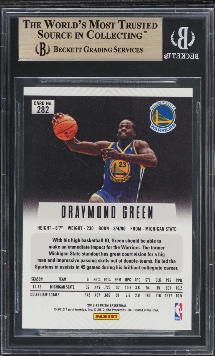 2012 Panini Prizm Draymond Green ROOKIE #282 BGS 9.5 GEM MINT