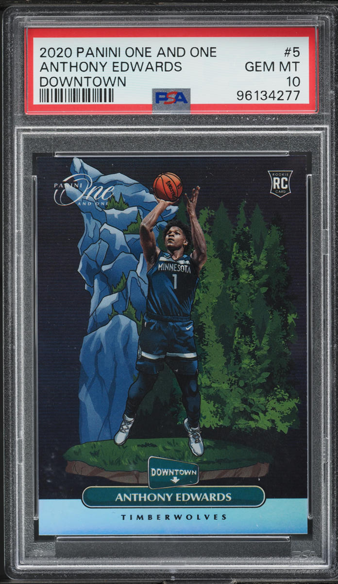 2020 Panini One And One Downtown Anthony Edwards ROOKIE #5 PSA 10 GEM MINT
