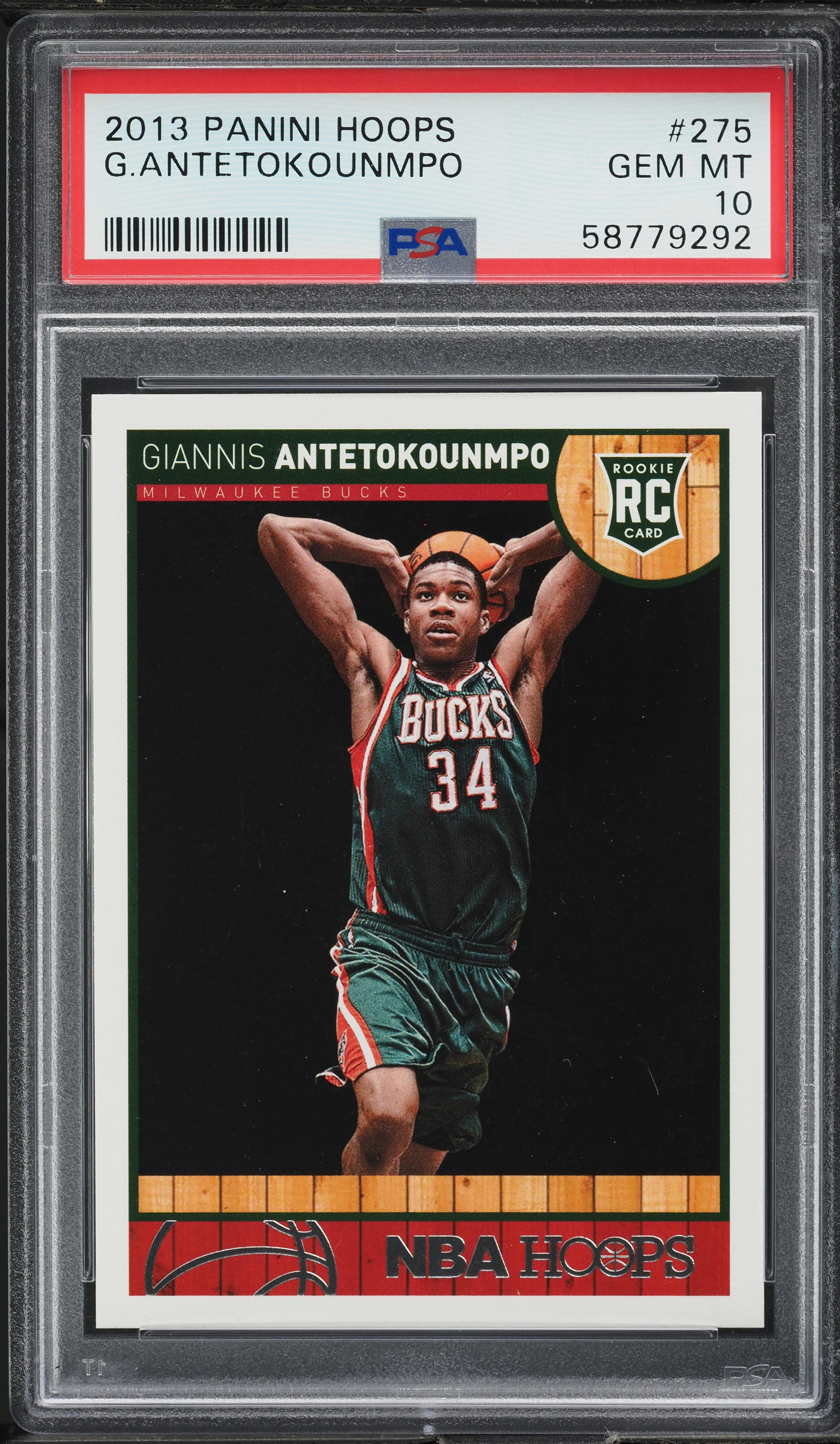 2013 Hoops Giannis Antetokounmpo ROOKIE #275 PSA 10 GEM MINT on
