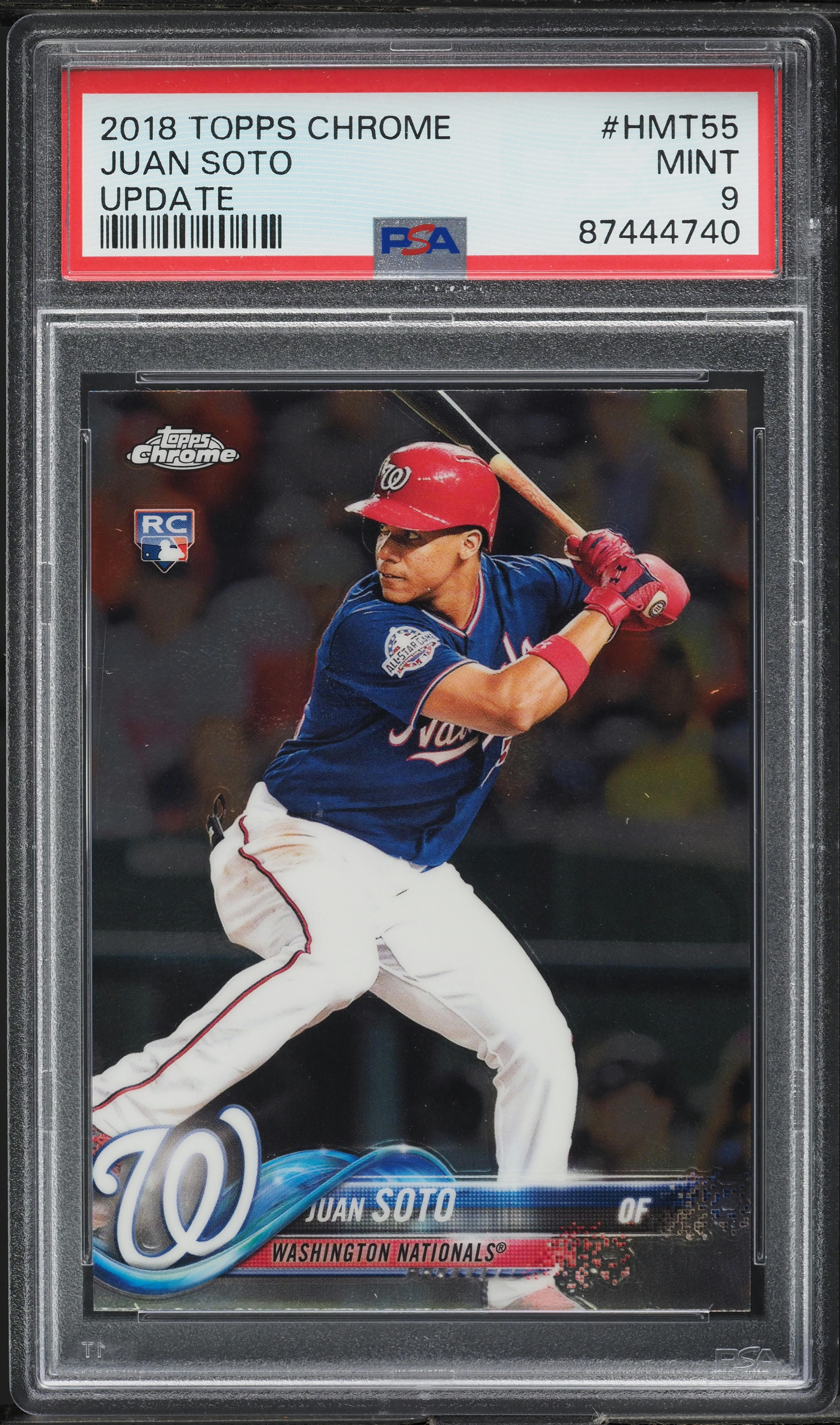 2018 Topps Chrome Update Juan Soto ROOKIE #HMT55 PSA 9 MINT on