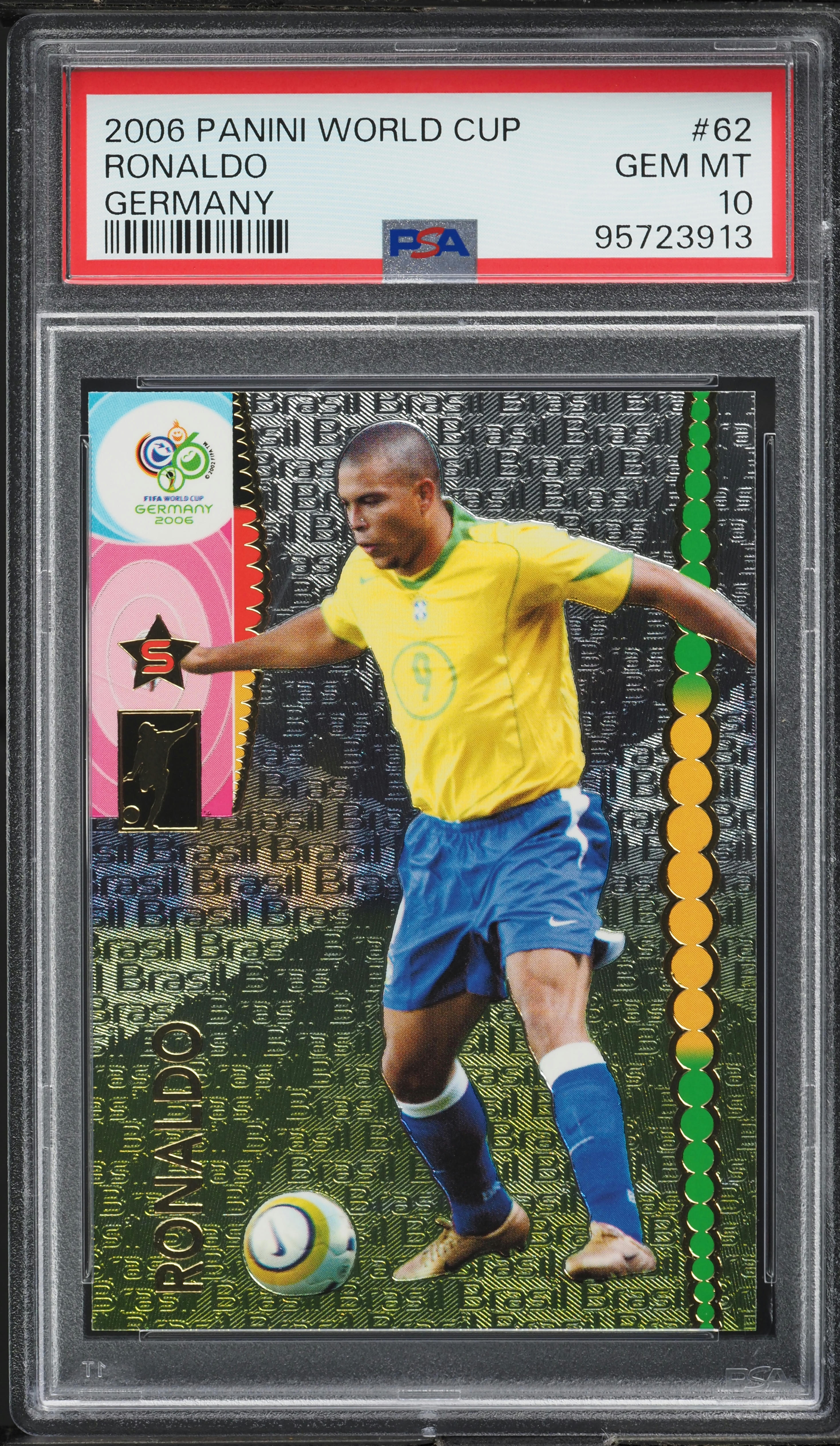 2006 Panini World Cup Germany Ronaldo #62 PSA 10 GEM MINT on