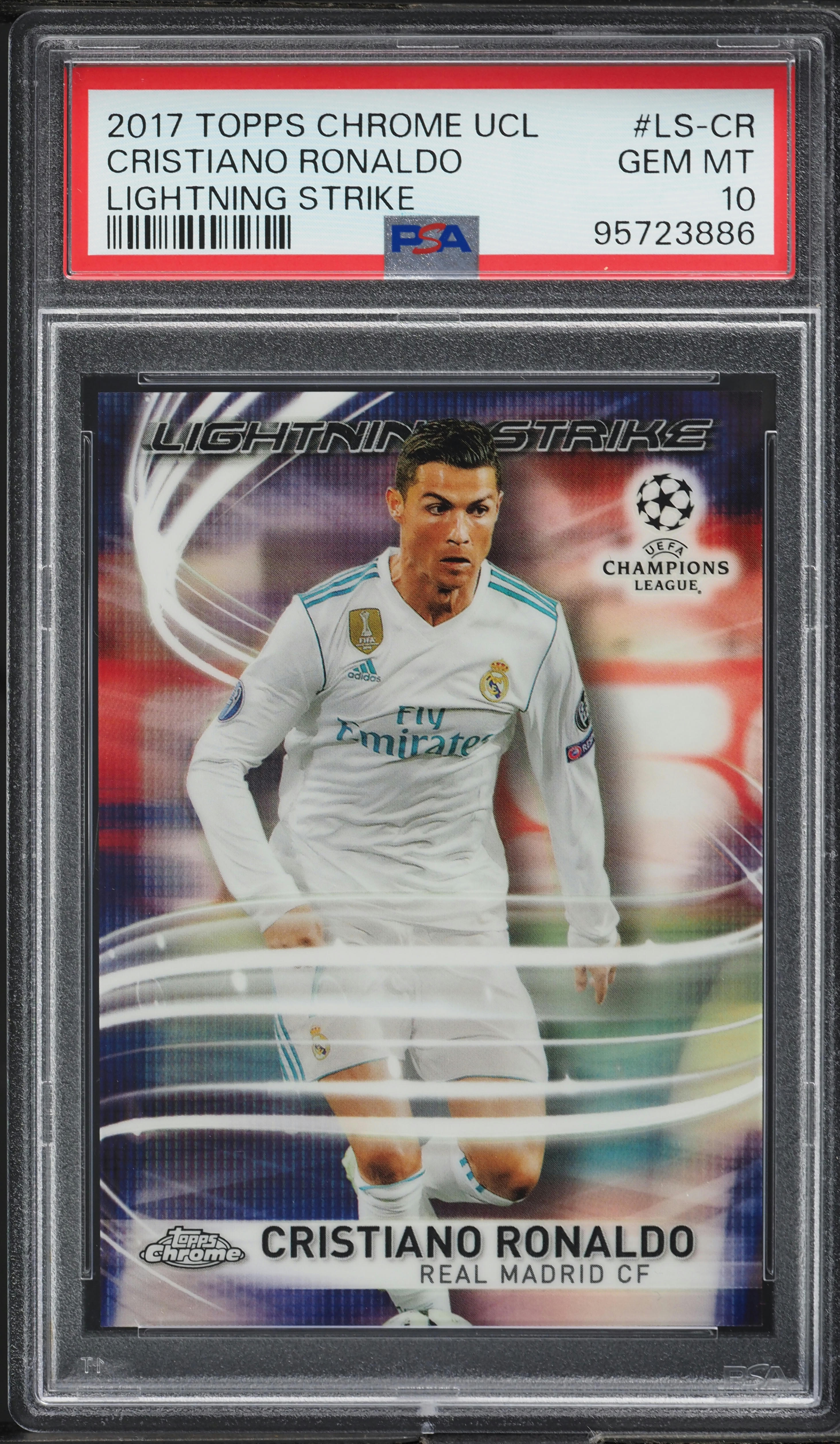 2017 Topps Chrome UEFA Lightning Strike Cristiano Ronaldo #LS-CR