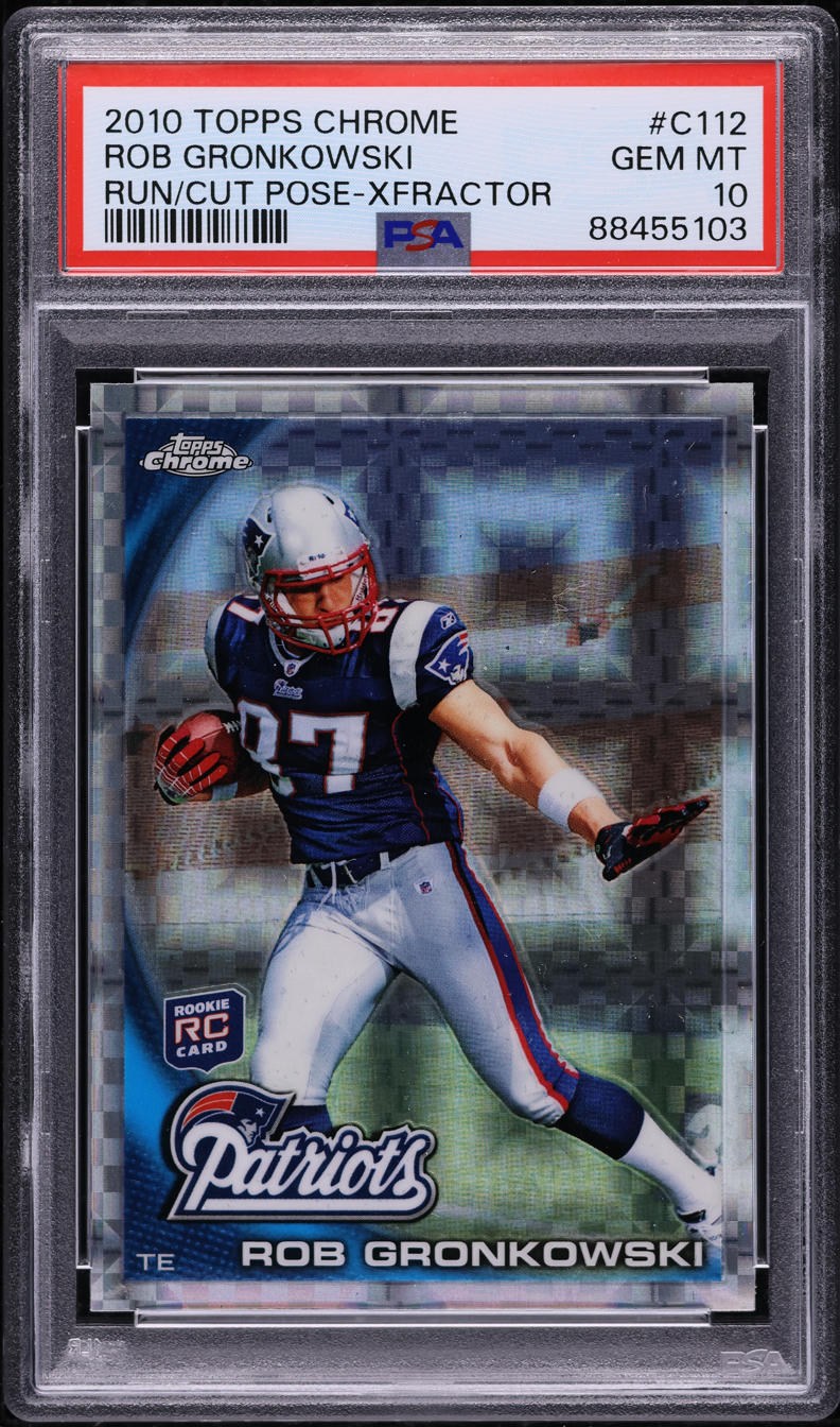 2010 Topps Chrome Xfractor Rob Gronkowski ROOKIE #C112 PSA 10 GEM MINT