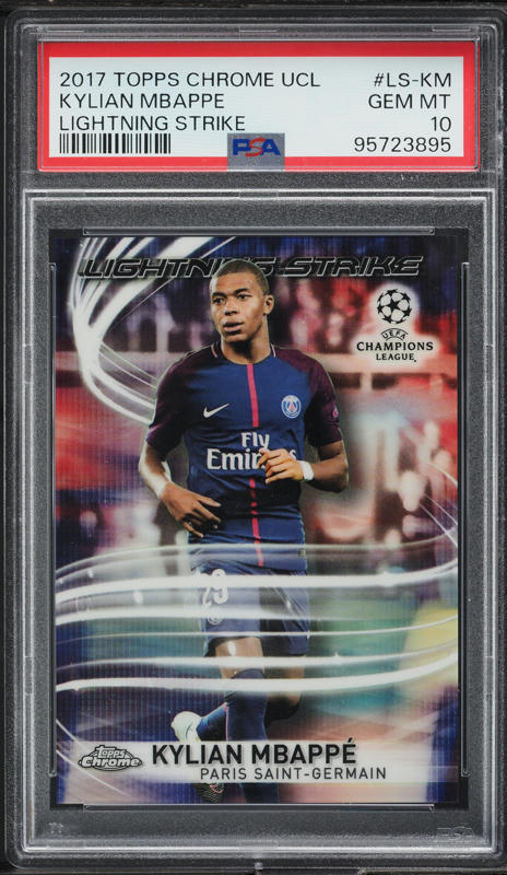 2017 Panini FIFA 365 Kylian Mbappe ROOKIE #250 PSA 9 MINT on