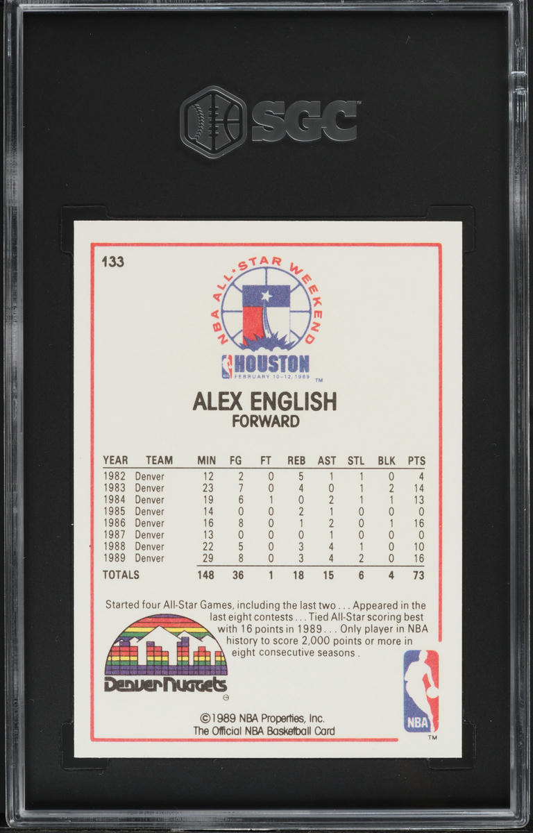 1989 Hoops Alex English ALL-STAR #133 SGC 9.5 MINT+